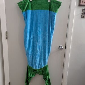 Green and Blue Mermaid Tail Blanket Gift Cozy Little Kids Soft Warm Fall Winter